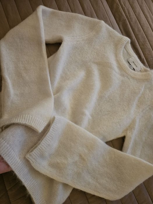 Pulover casmir 100% alb XS, HM