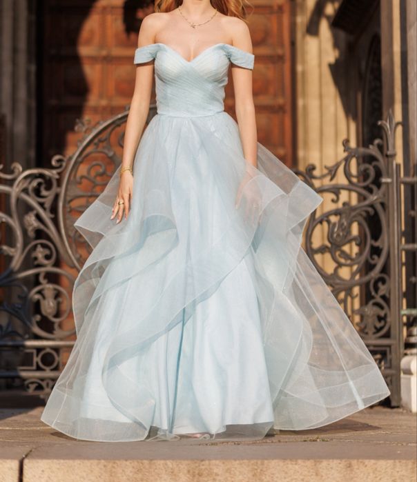 Синя бална рокля Terani couture S