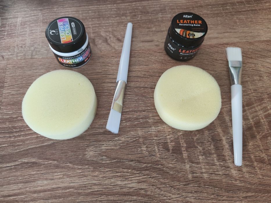 Kit reparație piele vopsea pentru piele 30ml negru / alb