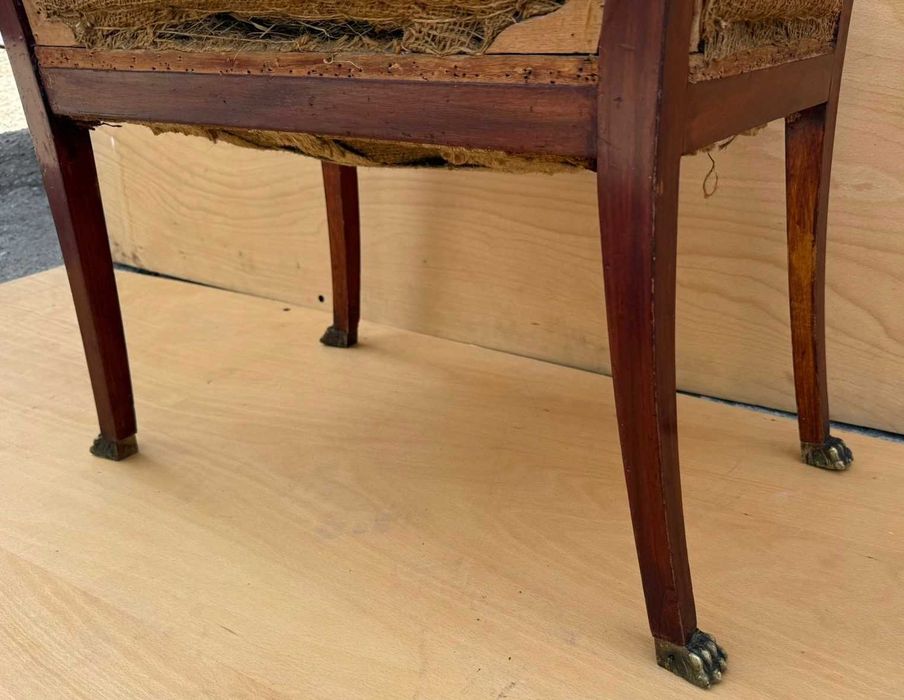 Taburet / băncuță vintage lemn masiv – stil Empire