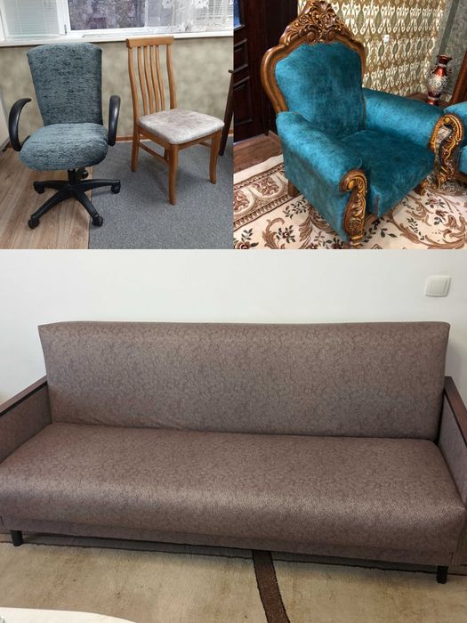 Mebel remont ta'mirlash Обивка мебели ремонт стульев плотник