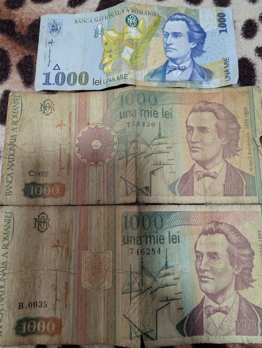 Vând diferite bancnote vechi