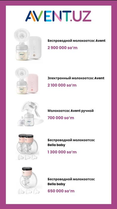 AVENT Ручной молокоотсос, грудосос ручной Авент