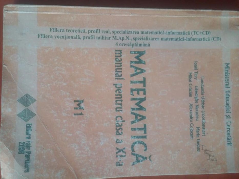 Matematica M1 clasa XI Udriste