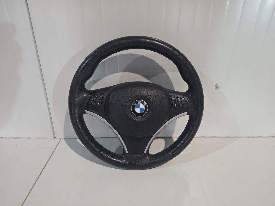 Volan sport BMW E90 E91 E92 E93 E87 E81 piele comenzi airbag