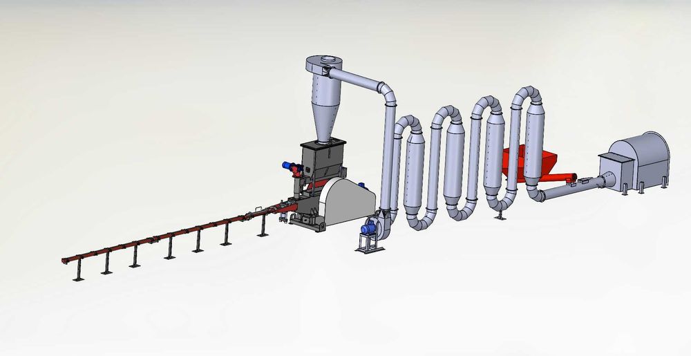 Linie brichetare rumeguș producere brichete 050-350 kg/ora