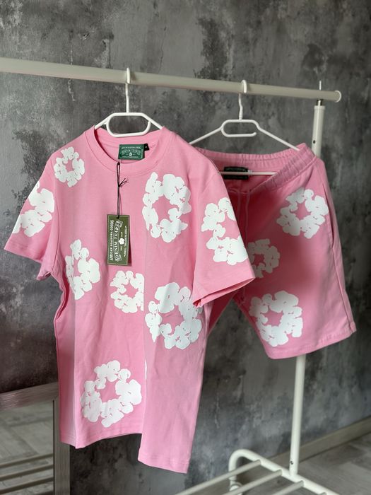 Compleu Denim Tears pink Amiri Off white