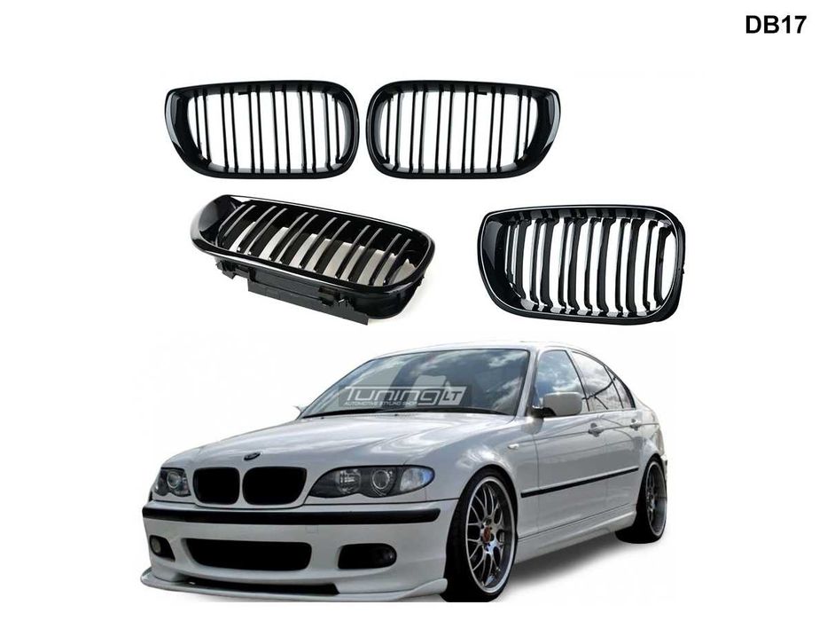 Grilaje duble BMW E46 FACE Sedan Combi E46 Glossy M3 grila dubla