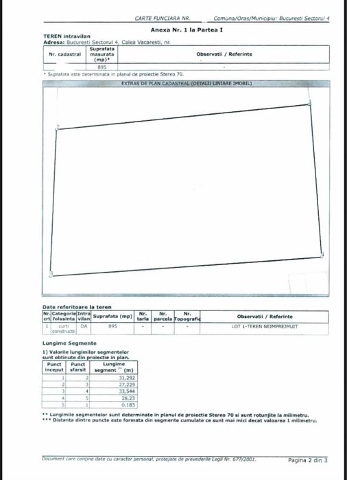 Oportunitate investiție - teren Delta Vacaresti standard statie GPL