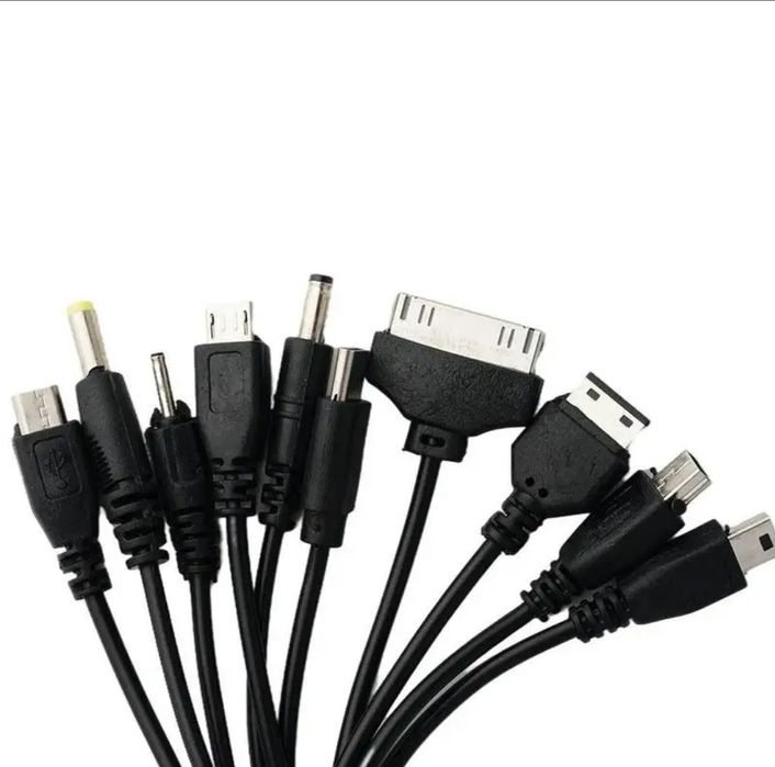 10în1: cabluri încărcare Nokia, LG, Sony, Ipod, Motorola, Samsung etc