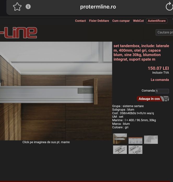 2 sisteme sertar BLUM