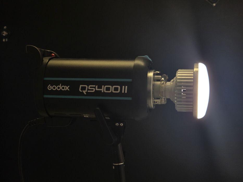 Godox QS400II X2 +  bec led 85w white pt video.