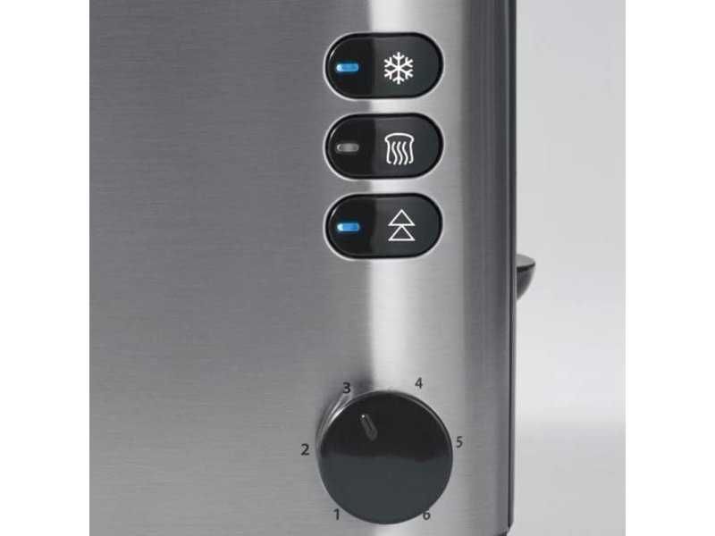 Тостер с 2 слота за Филии Severin AT 2509 - 1400W, Инокс/Черен