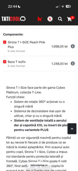 Scaun Auto Cybex Sirona T I-size