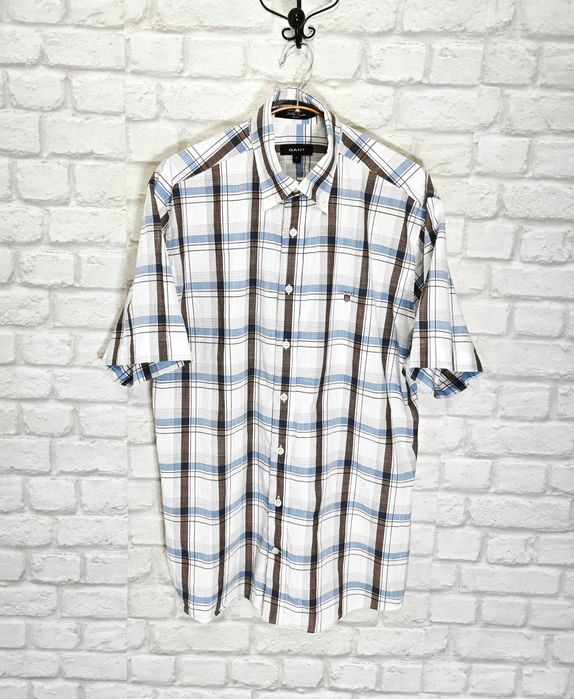 SALE % GANT Оригинална мъжка риза с къс ръкав размер L