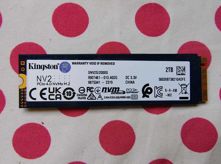SSD Kingston NV2 2 TB PCI Express 4.0 x4 M.2 2280.