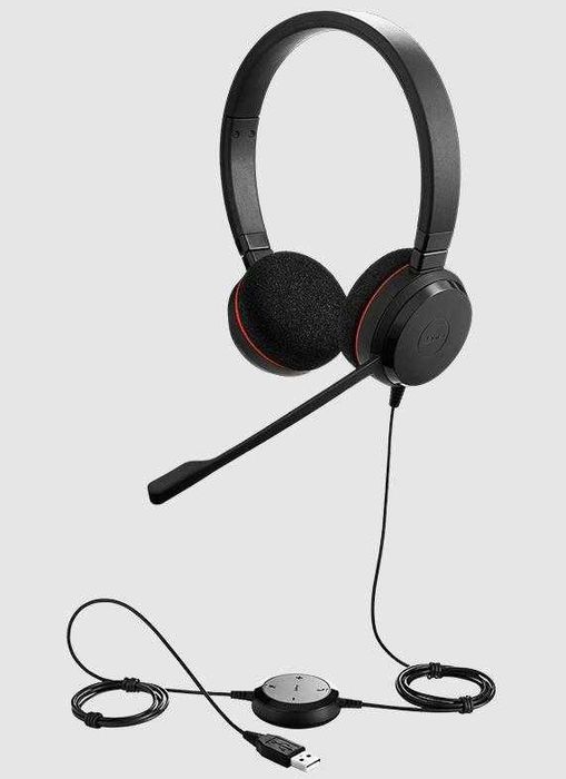 Слушалки Jabra Evolve 20 Stereo MS – USB-C/USB-A, нови