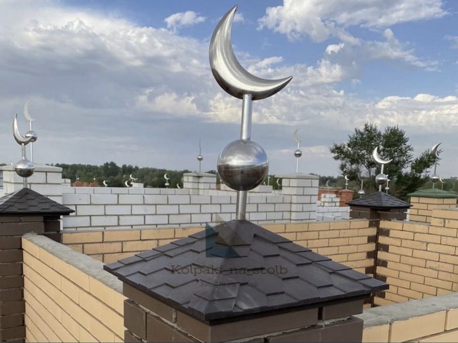 Колпак на столб для забора под черепицу