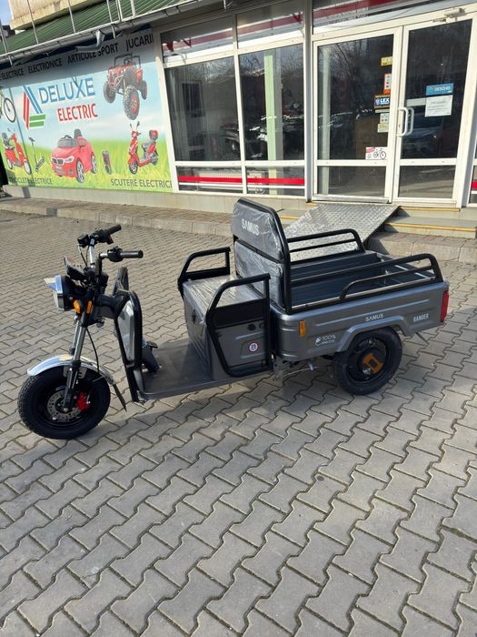 Triciclu Electric cu Bena Fara Permis viteza 25 km Autonomie 50km