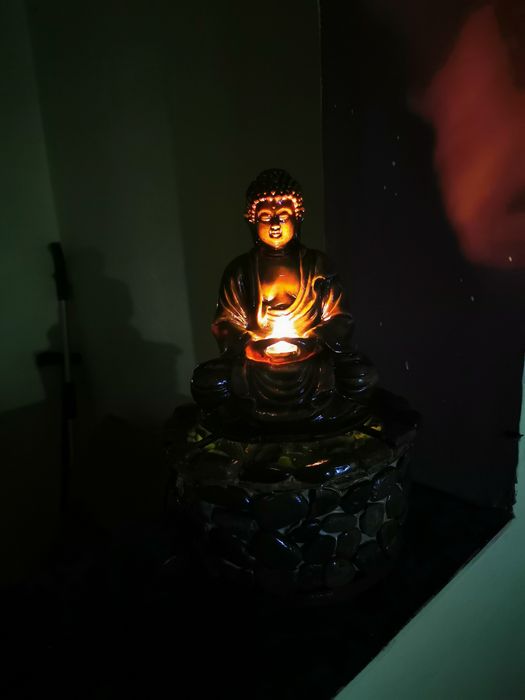 Vand decor zeu Buddha fantana arteziana cu lumina