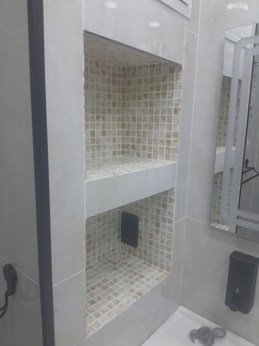 Кафель териш хизмати сифатли ва чиройли териб берамиз санузел
Туалет