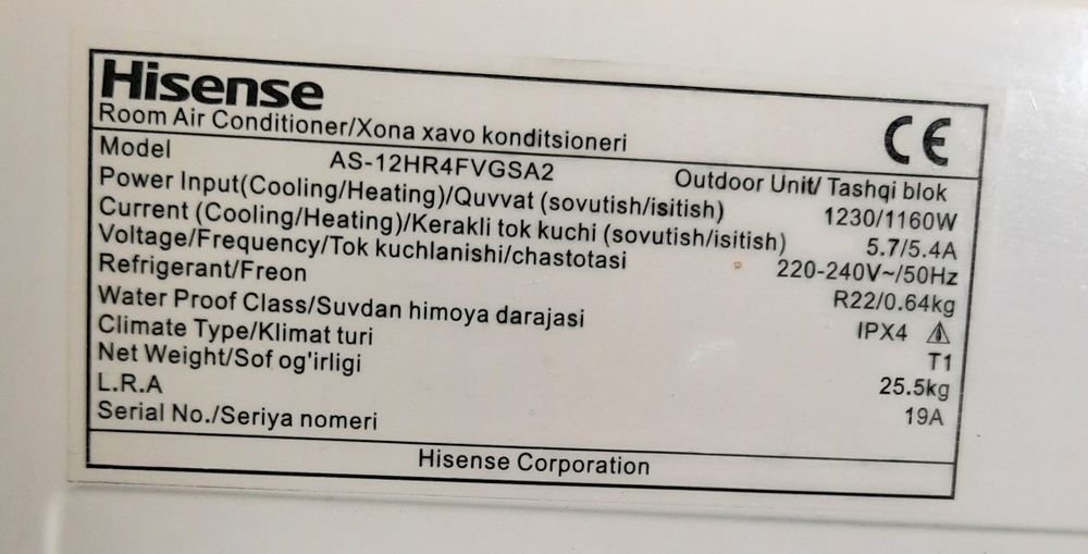 Hisense konditsioner