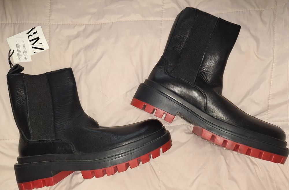 Ghete piele Zara- mas 38- noi