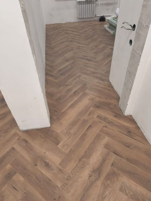 Укладка ламината линолеума