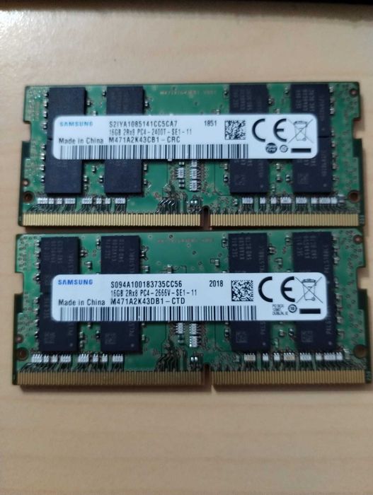 DDR4 SODIMM pentru laptop 32gb  2400/2666 Mhz Samsung