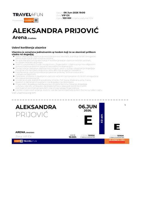 Билети за концерта на Aleksandra Prijovic