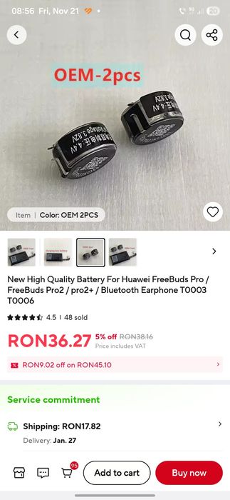 Casti Huawei Freebuds pro