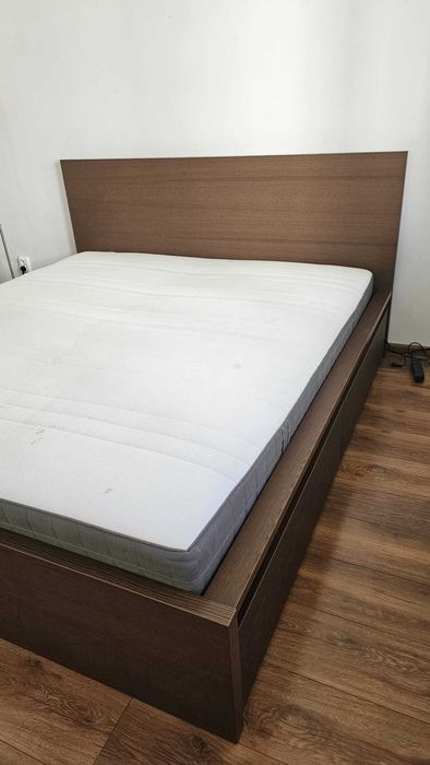 pat malm 180x200, 2 somiere, fara saltea, fara sertare