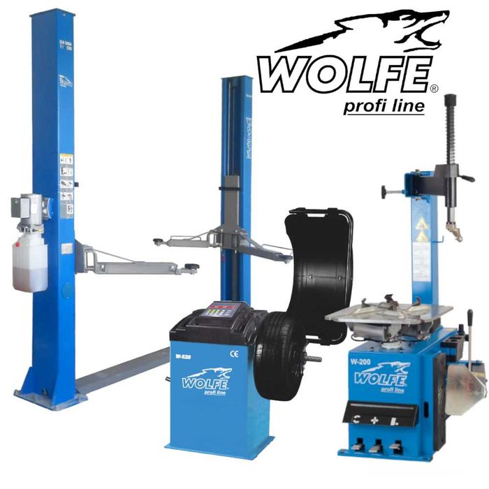 Баланс, монтаж демонтаж машина и подемник 4 тона WOLFE Profi line