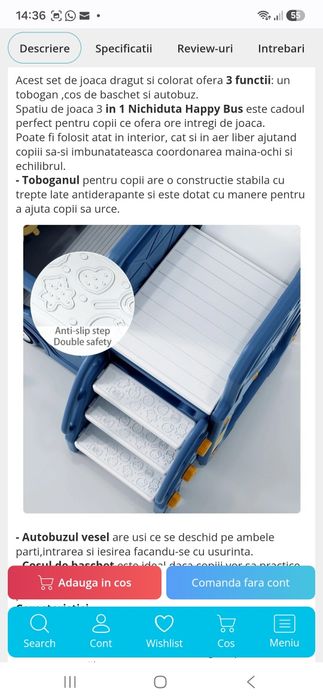 Loc de joaca autobuz cu tobogan