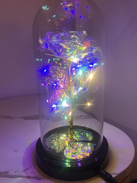 trandafir decorativ cu luminte