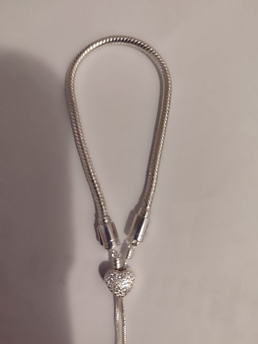 Сребърна,регулируема гривна