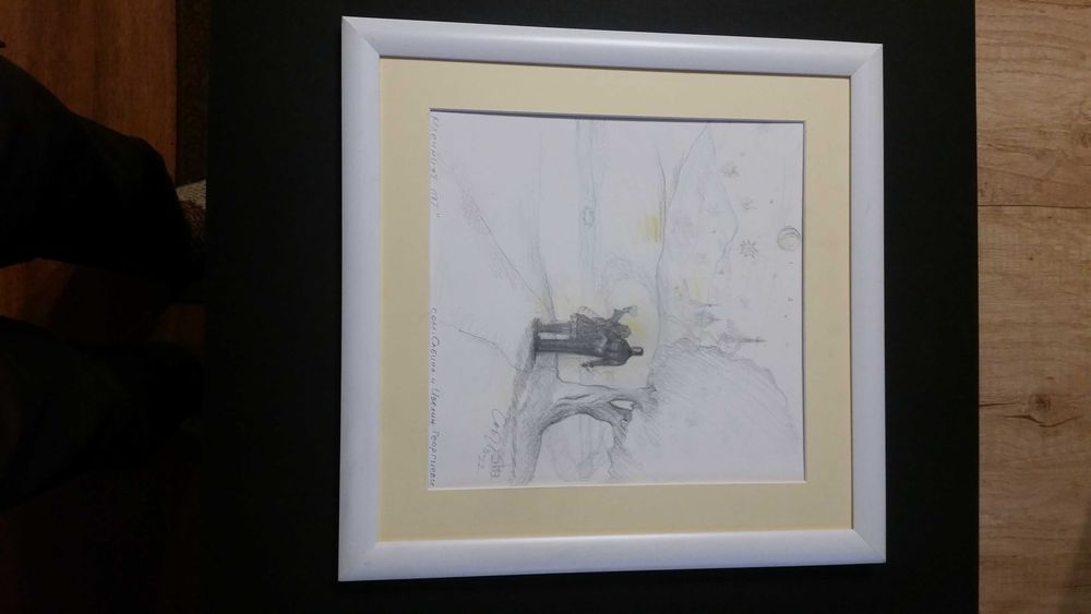 Млечния път. Картина, рисувана с молив само за 9 Евро. Подписана!