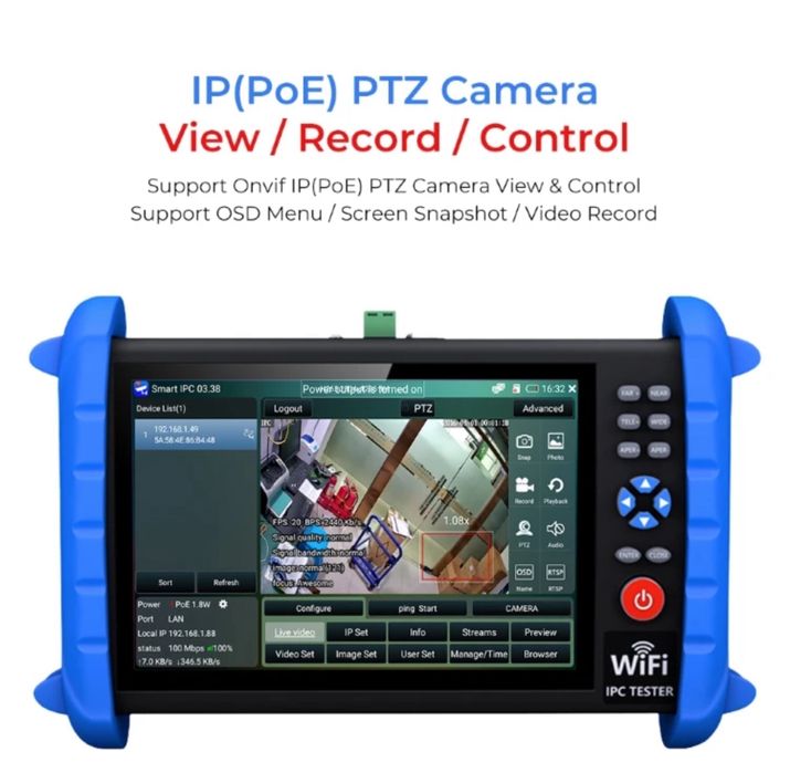 IPC тестер 4K HD видеокамера CVBS камера IP CCTV тестер