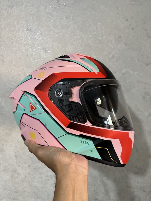 Шлем для девушек розовый shlem moto