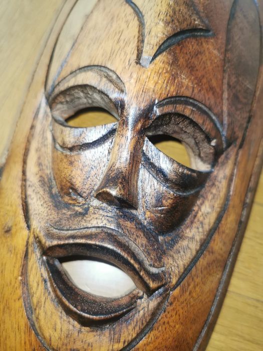 Маска африканска лице глава декор за стена етно арт трайбъл изкуство