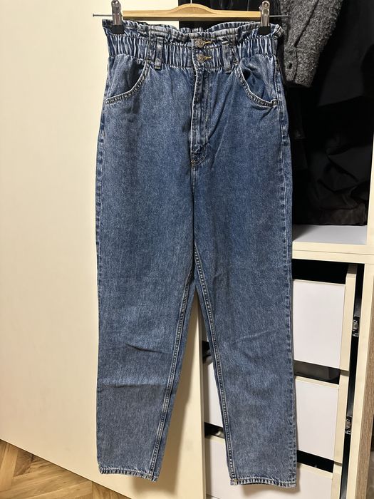 Сини дънки , H&M с висока талия