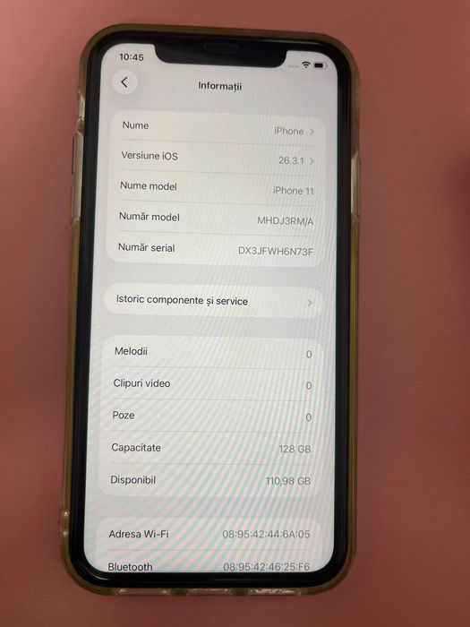 Iphone 11 alb 128 g tehnic si estetic 10/10