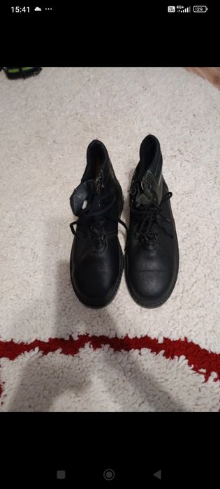 Bocanci îmblăniți Piele cu bombeu unisex