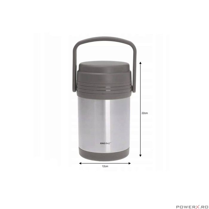 Termos alimentar, din inox, 3 recipiente, capacitate totala 1.5L,