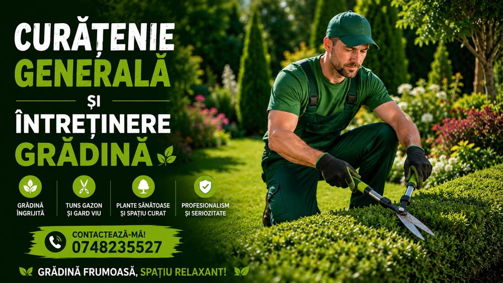 Cosit Iarbă și Întreținere Grădini Seriozitate și Calitate