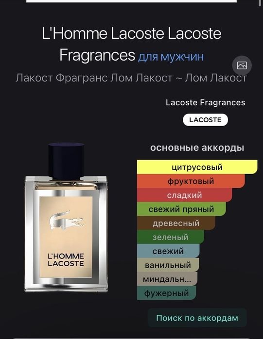 Lacoste L’homme для мужчин