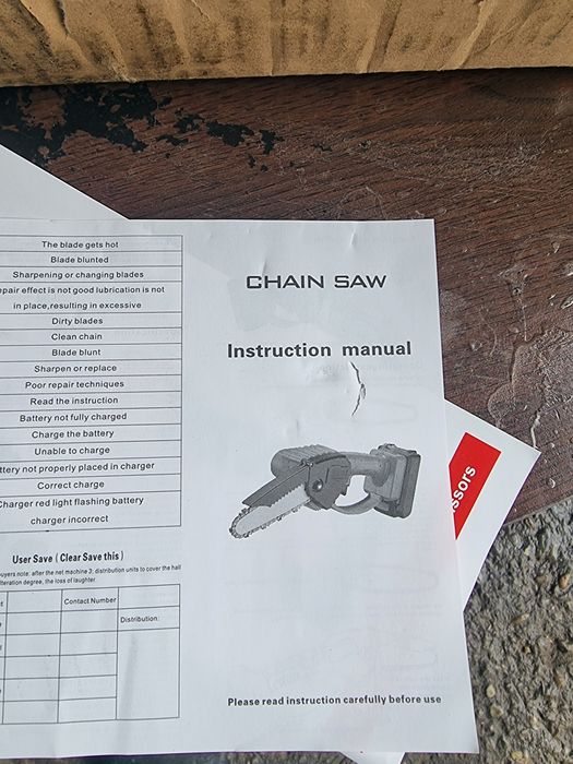 Set foarfeca si mini drujba cu acumulatori