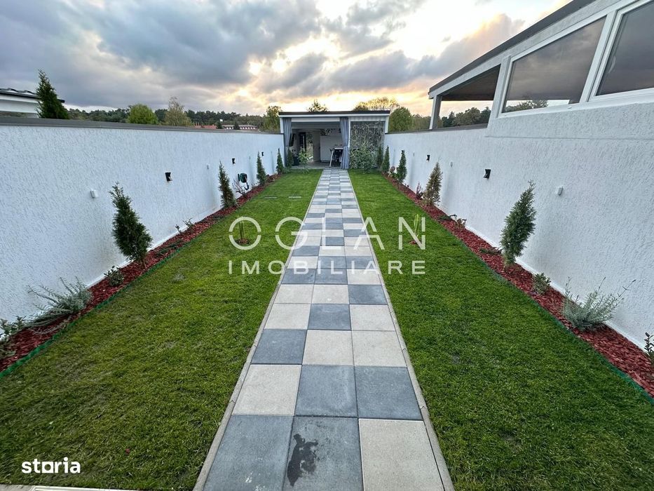 Apartament 3 cam. cu teren 120 MP, la vila