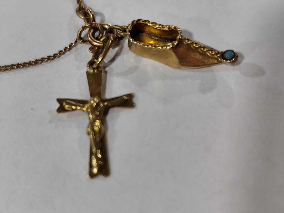 Златен синджир 14к с висулки