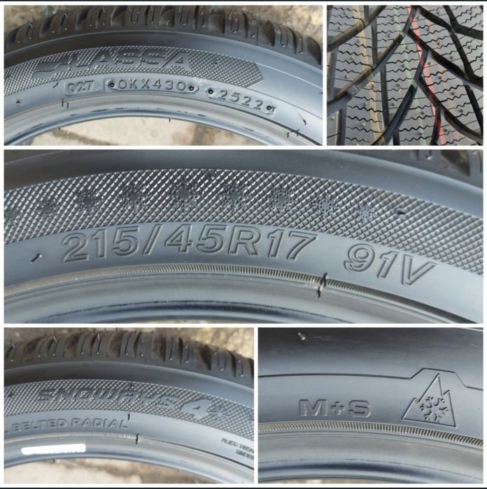 O bucată 215/45 R17 M+S iarnă - una Bridgestone Lassa